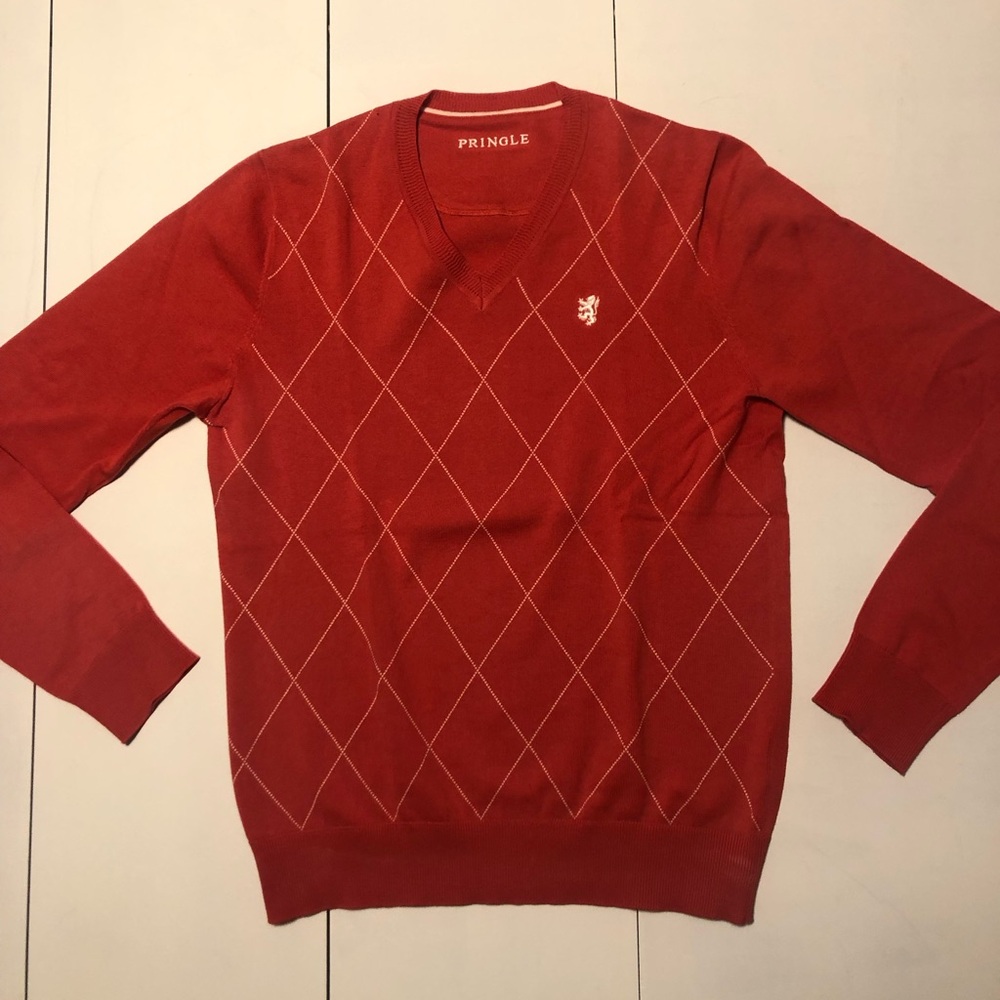 Pringle y2k argyle pattern cotton sweater